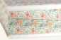 Preview: Box with floral motif, green, orange, floral motif